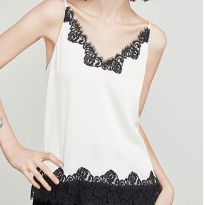 New w/o tags BCBGMAXAZRIA lace silky tank